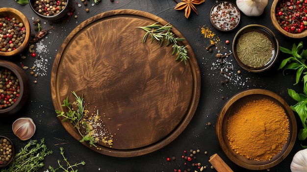 Zestaw przypraw i talerz